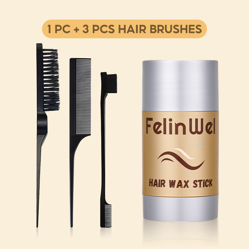 FelinWel Hair Wax Stick, Non-greasy Styling Wax for Fly Away & Edge Frizz Hair