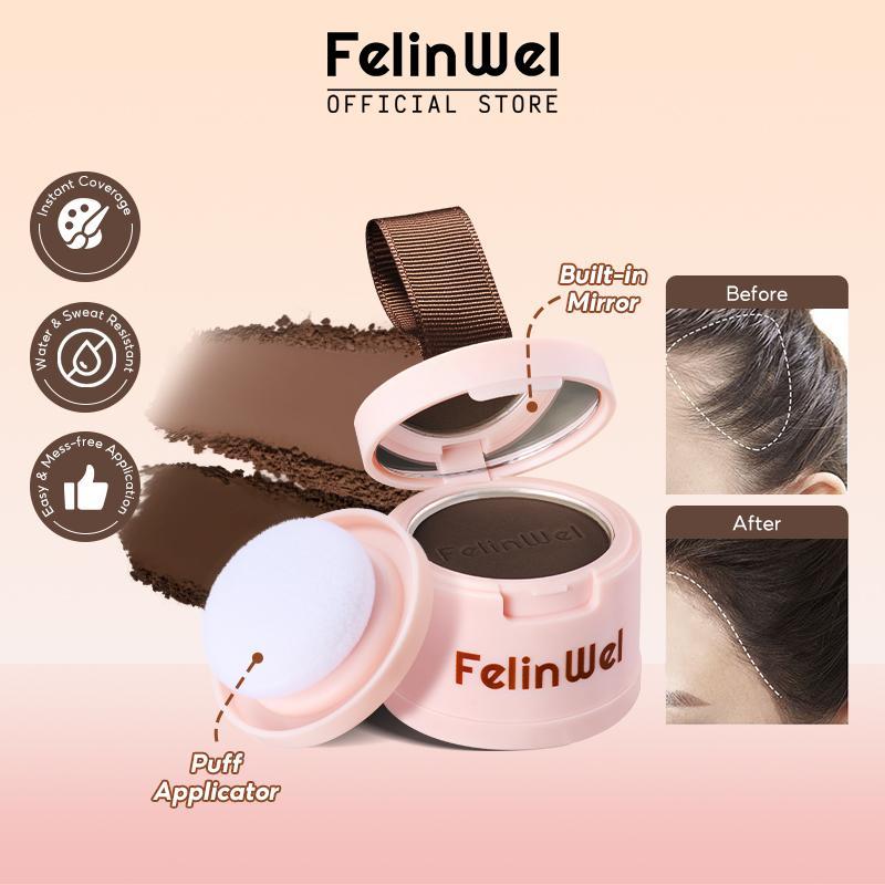 FelinWel Hairline Shadow Powder with Mirror and Puff Hairline Cover