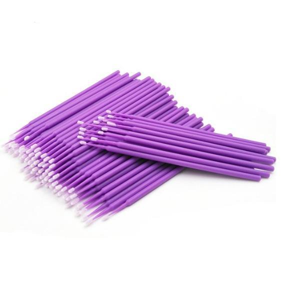 100pcs Bendable Micro Brushes Disposable Microbrush Applicators Eyelash  Extensions Glue Cleaning Brush for Lash Extension