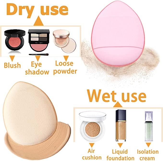 Mini Colorful Sponge Puff Foundation Cream Concealer Small Sponges Cushion  Wet and Dry Dual Use Make Up Tools with Storage Box - AliExpress